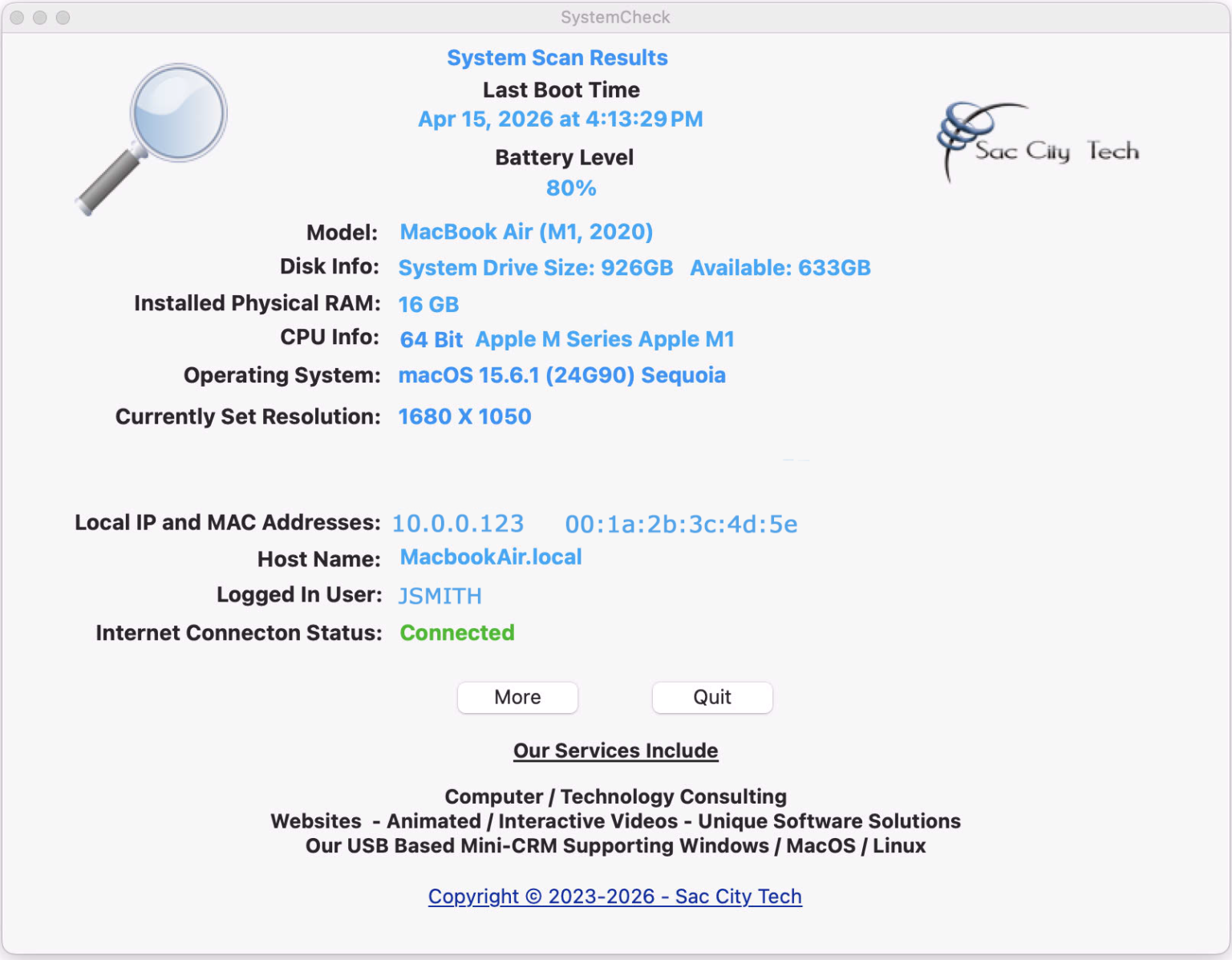 Free System Check Software - Sac City Tech